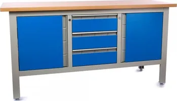 Dílenský stůl Rauman Dílenský stůl se zásuvkami 169 x 60 x 86,5 cm modrý