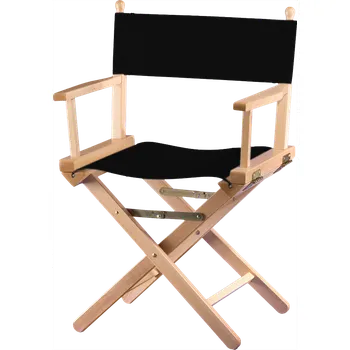 kempingová židle Režisérská židle nízká, přírodní dřevo