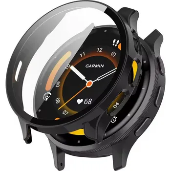 Ochranný kryt (pro Garmin Venu 3S), plastový, černý + sklíčko