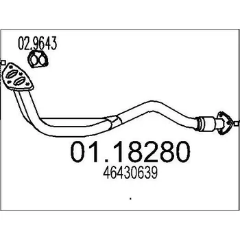 Výfuková trubka Výfuková trubka MTS 01.18280