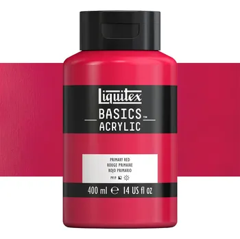 Vodová barva Akrylová barva Liquitex Basics - Primary Red Balení: 400 ml