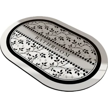 Koupelnová předložka Flamenco Mystique Vintage Koupelnová rohožka s květinovým vzorem, 60x90 cm, poliester