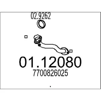 Výfuková trubka Výfuková trubka MTS 01.12080