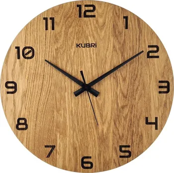 Hodiny KUBRi 0028RC - Hodiny z přírodního dubu řízené signálem