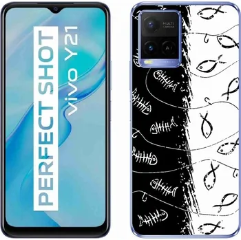 Pouzdro na mobilní telefon Gelový kryt mmCase na Vivo Y21/Y21s/Y33s - kostry a rybky