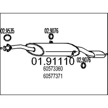 Auto-moto Zadní tlumič výfuku MTS 01.91110