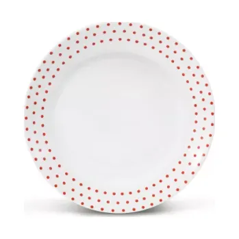 Talíř Leander Porcelánový talíř mělký, 26 cm, český porcelán, Leander, BeFree, červená