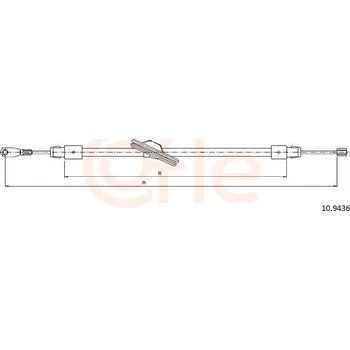Brzdový systém Tažné lanko, parkovací brzda COFLE CFE10.9436