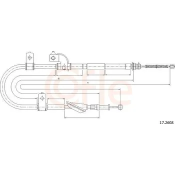Autodíl Tažné lanko, parkovací brzda COFLE CFE17.2608