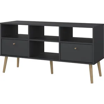 Televizní stolek Nábytek PEGAS s.r.o. TV komoda BOAZ 122, Šedá