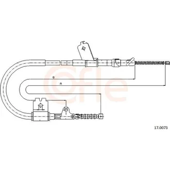 Brzdový systém Lanovod parkovací brzdy COFLE 17.0073