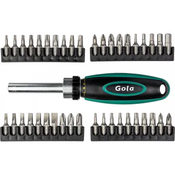 Gola sada GOLA sada bitů s ráčnovým šroubovákem, 41 dílů
