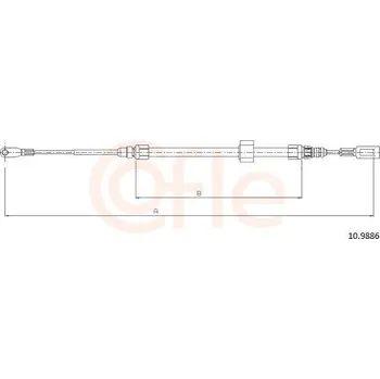 Auto-moto Tažné lanko, parkovací brzda COFLE CFE10.9886
