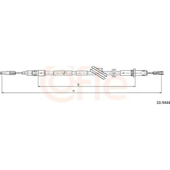 Brzdový systém Tažné lanko, parkovací brzda COFLE CFE10.9444