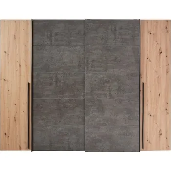 Šatní skříň Sconto ARAGON | Šatní skříň 200 dub artisan, beton