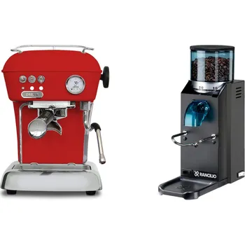 Kávovar Ascaso Dream ONE, Love Red + Rancilio Rocky Doserless, black
