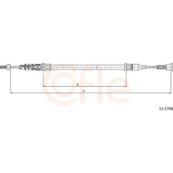 Lanko parkovací brzdy Tažné lanko, parkovací brzda COFLE 11.5768