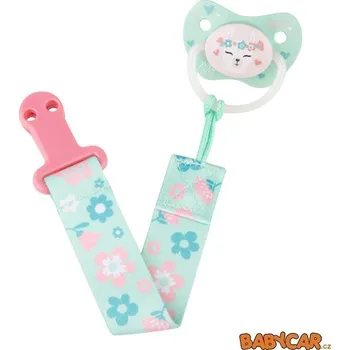 dudlíky CANPOL BABIES stužka na dudlík s klipem EXOTIC ANIMALS Zelená