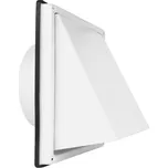 Ventishop VMNKb 100 větrací mřížka nerezová s klapkou a přírubou, bílá