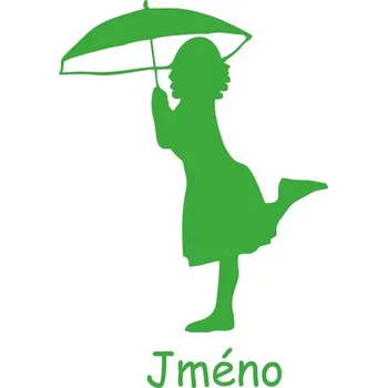 samolepka ON-DESIGN Samolepka DÍVKA 2 Barva: středně zelená