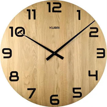 Hodiny KUBRi 0190 - Obrovské dubové hodiny s vynikající čitelností o průměru 80 cm