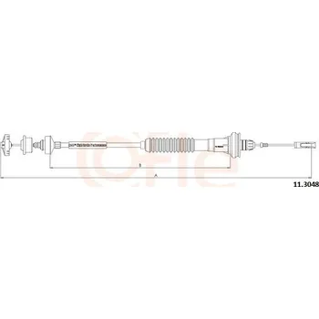 Spojkové lanko Tažné lanko, ovládání spojky COFLE CFE11.3048