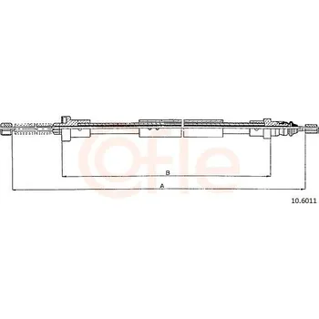 Lanko parkovací brzdy Tažné lanko, parkovací brzda COFLE 10.6011