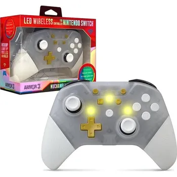 Herní příslušenství Armor3 NuChamp Wireless Controller for Nintendo Switch (Clear LED)