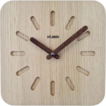 Hodiny KUBRi 0152 - 30 cm hodiny z dubového masívu včetně dřevěných ručiček