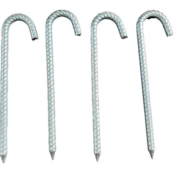 Průmyslové lepidlo Kotevní kolíky na skákací hrad | Kotvící kolík 380 mm | Robustní kolíky | Kotvení atrakcí | Železný kolík Počet: 4