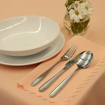 ubrus Nešpinivý / teflonový látkový ubrus UNI 5055 SVĚTLÁ LOSOSOVÁ, průměr 150cm (kruh)