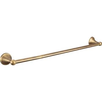 Držák na ručník Rea Retro, koupelnový 1-ramenný věšák na ručník 60cm 332867B, mosazná, REA-06927