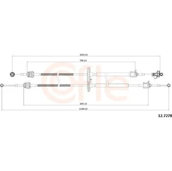 Tažné lanko, ruční převodovka COFLE 12.7278