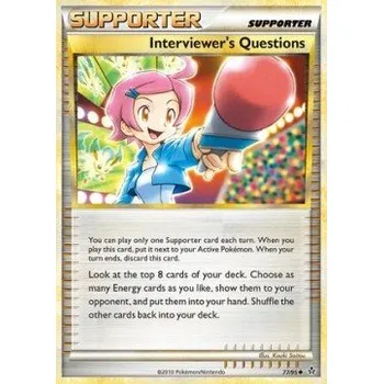 Karetní hra Pokémon UL 077/095 Interviewer's Questions - Unleashed Stav: Excellent, Verze: NORMAL