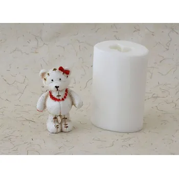 Silikonová forma - Bílý medvídek I - 45 x 33 x 68 mm