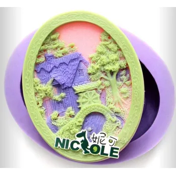 Silikonová forma - mýdlo Krajina II - 70 x 55 x 25 mm