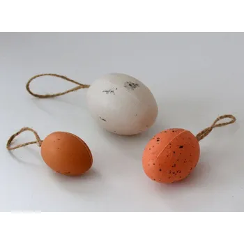 Velikonoční dekorace Vajíčka plastová kropenatá 3 ks