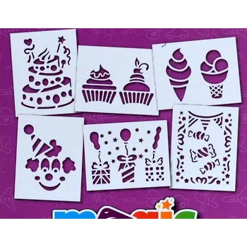 Sada 6 ks šablon - Oslava