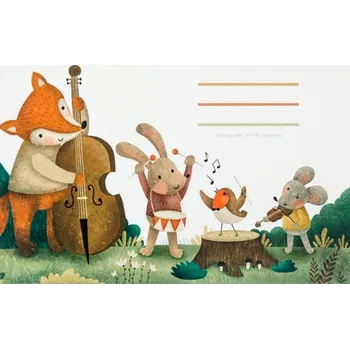 Sešit hudebnikum.cz Dětský notový sešit A5 Lesní orchestr