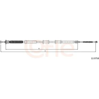 Lanko parkovací brzdy Tažné lanko, parkovací brzda COFLE 12.0716