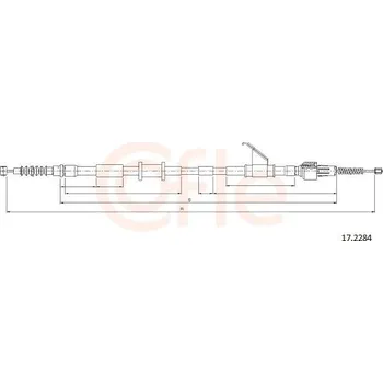 Auto-moto Lanovod parkovací brzdy COFLE 17.2284
