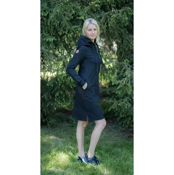 Těhotenská mikina Kulišárny Mikinošaty s kapsami BLACK kojicí VELIKOST: 36