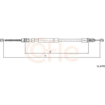 Lanko parkovací brzdy Tažné lanko, parkovací brzda COFLE 11.6795