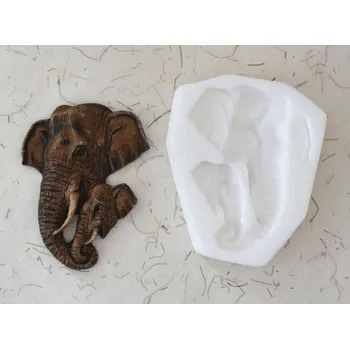 Silikonová forma - Sloní hlava II - reliéf 60 x 80 mm