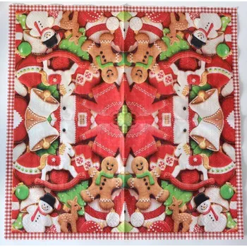 Ubrousek na decoupage - Zima a Vánoce - Perníčky