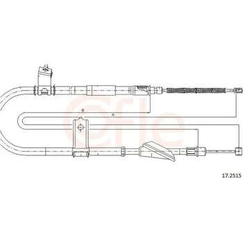 Brzdový systém Tažné lanko, parkovací brzda COFLE 92.17.2515