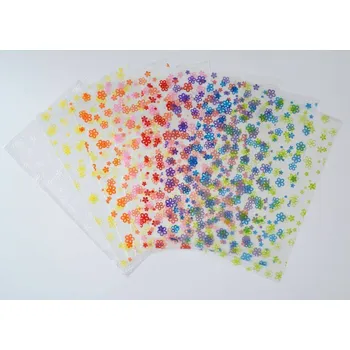 Dárková taška Celofánové sáčky s potiskem KVĚTY 15 x 25 cm ZELENÉ