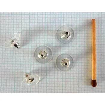 Náušnice Náušnicové zakončení - kov a plast žluté