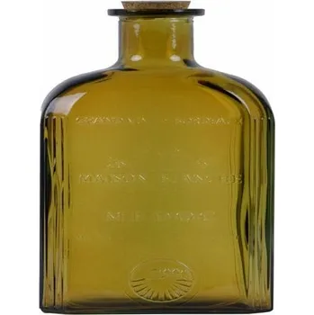 Sklenice Mediterranea Lifestyle ECO Lahev z recyklovaného skla s korkovým uzávěrem 4,6 L, hnědá, 20x39 cm (balení obsahuje 1ks)|Ego Dekor