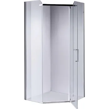 BPS-koupelny Pětiúhelníkový sprchový kout HYD-PK91 90x90 chrom/transparent - bez vaničky